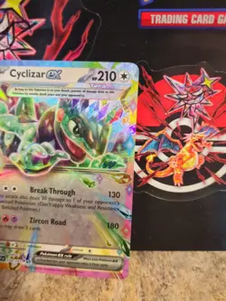 Pokemon TCG Cyclizar ex 159/191 Sv08: Surging Sparks Double Rare Rainbow Holo - Image 3
