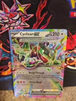 Pokemon TCG Cyclizar ex 159/191 Sv08: Surging Sparks Double Rare Rainbow Holo - Image 4