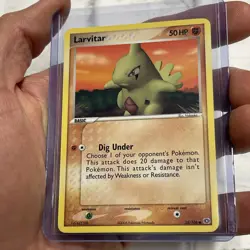 Pokemon TCG EX 2005 Emerald 52/106 Larvitar NON Holo NM/MT Vintage Common Card - Image 2