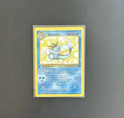 Vaporeon Jungle Regular Unlimited Rare Card 28/64 1st Edition Pokemon TCG MP - Image 1