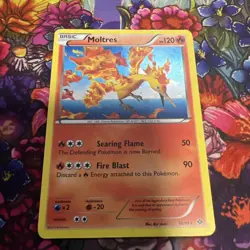 Pokemon TCG Moltres BW Next Destinies 14/99 Cosmos Holo Rare Promo Card EX - Image 1