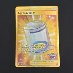 Pokemon TCG Card Egg Incubator 087/078 Pokemon GO Full Art Secret Rare - NM - Image 1