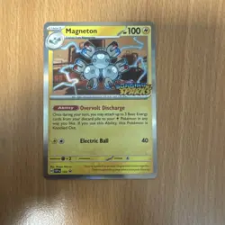Pokemon TCG Magneton SVP 153 Surging Sparks Pre-Release Stamped Card NM - Image 1