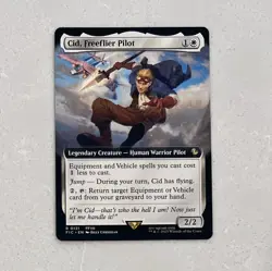 Magic MTG Final Fantasy Cid, Freeflier Pilot (Extended Art) FIC 0131 Rare - Image 1