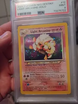 Pokemon Neo Destiny Light Arcanine Holo 12/105 PSA Mint 9 - Image 3