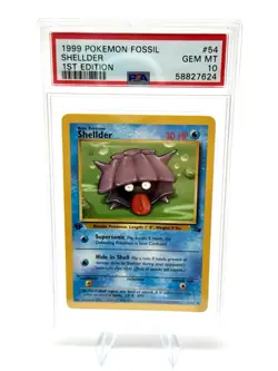 PSA 10 Pokemon TCG 1999 Pokemon Fossil #54 Shellder 1st Edition GEM MT - Image 1