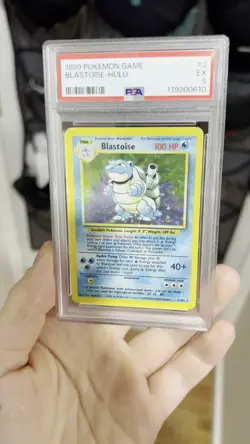 Pokemon TCG Blastoise Base Set #2 Holo. PSA 5 - Image 2