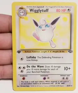 TCG Pokemon WIGGLYTUFF 32/64 ☆ RARE JUNGLE 1st EDITION VINTAGE LP - Image 1