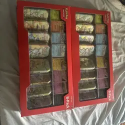 Pokemon TCG: Prismatic Evolutions 8 Mini-Tins Promos Costco Lot Of 2 **IN HAND** - Image 1