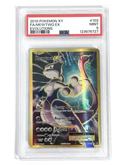 Mewtwo EX 103/108 | Full Art Holo Rare XY Evolutions Mint Pokemon - PSA 9 - Image 1