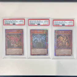 Yu-Gi-Oh Ra Obelisk Slifer - Prismatic God Box PGB1-JPS01 JPS02 JPS03 PSA 10 SET - Image 1
