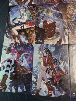 One Piece 9 Collectible Character Anime Cards CCG Xmas Festive Robin Uta Perona - Image 5