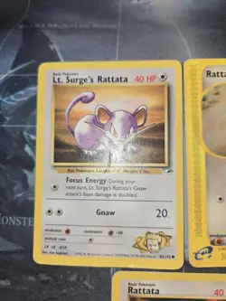 Rattata 3 Card Lot Gym Heroes, Expedition, Team Rocket Pokemon HP/DAM - Image 2
