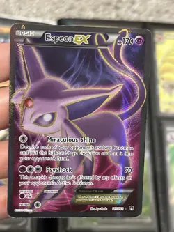 Pokemon Espeon EX TCG Full Art Holo Card 117/122 XY Breakpoint Ultra Rare - Image 1