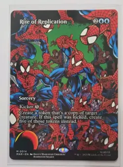 Rite of Replication Mythic (Borderless) Mythic Spider Man MTG - Image 1