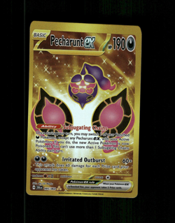 Custom Gold HOLO Pecharunt EX Pecharunt Card READ DESCRIPTION BELOW - Image 1