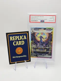 *REPLICA* 2025 POKEMON PRE EN-PRISMATIC EVOLUTIONS #161 UMBREON EX PSA 10 - Image 1