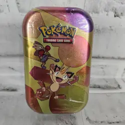 Pokemon TCG Scarlet & Violet 151 Mini Tin Factory Sealed Meowth 2 booster packs - Image 1