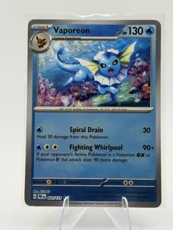 Pokemon Vaporeon TCG Master Ball Pattern 022/131 Prismatic Evolutions Holo - Image 1