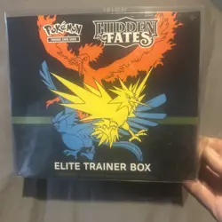 Pokemon etb TCG Hidden Fates Elite Trainer Box (ETB) New Sealed with protector - Image 1