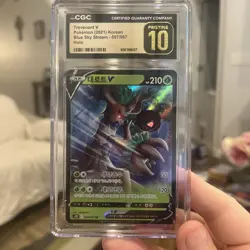 Pokemon TCG TREVENANT V 2021 Korean Blue Sky RR Full Art HOLO CGC PRISTINE 10 - Image 1