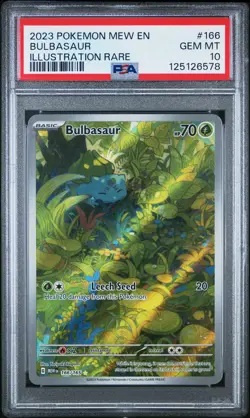 2023 POKEMON MEW EN-151 ILLUSTRATION RARE #166 BULBASAUR PSA 10 - Image 1