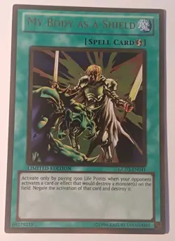 My Body As A Shield Limited Edition Gold Rare GLD3-EN041 Yu-Gi-Oh! Near Mint! - Image 1