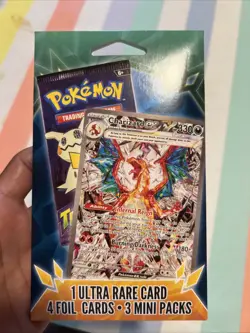 Pokemon 3 Mini Packs 1 Ultra Rare 4 Foil Cards Free Shipping Factory Sealed - Image 1