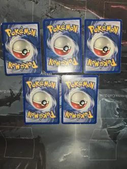 Vintage Lightning 5 Card Lot Pokemon Pikachu, Magnemite, Mareep Base/GYM HP/DAM - Image 5