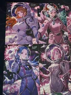 One Piece 9 Collectible Character Anime Astronaut Waifu Cards Unique Full Art - Image 2