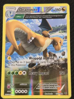 Dragonite (52 Delta) 52/108 MP - Reverse Holo Pokemon Card - Roaring Skies 2015 - Image 1