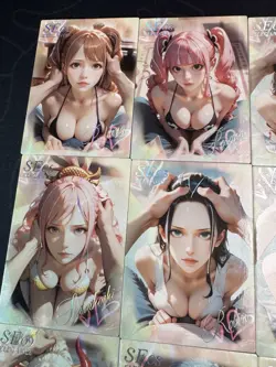 One Piece 9 Collectible Character Anime Sexy Bikini Waifu Cards CCG Boa Nami - Image 2