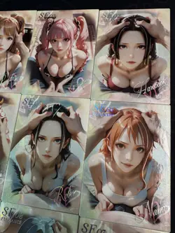 One Piece 9 Collectible Character Anime Sexy Bikini Waifu Cards CCG Boa Nami - Image 3