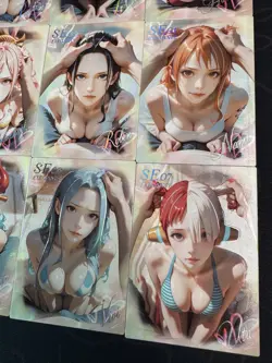 One Piece 9 Collectible Character Anime Sexy Bikini Waifu Cards CCG Boa Nami - Image 4