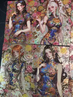 One Piece 9 Collectible Character Anime Qipao Ultra Premium Waifu Cards CCG - Image 2