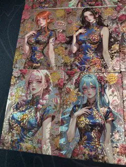 One Piece 9 Collectible Character Anime Qipao Ultra Premium Waifu Cards CCG - Image 5