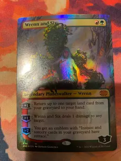 MTG Double Masters 2022 Wrenn and Six Borderless Foil - Image 1