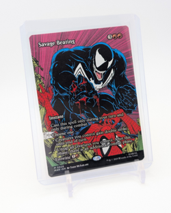 MTG - Savage Beating - Borderless Mythic #26 - Marvel Universe Eternal-Legal NM - Image 1