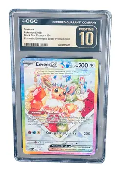 Pokemon Eevee Ex #174 Pristine 10 Prismatic Evolutions Black Star Promo 🔥 - Image 1