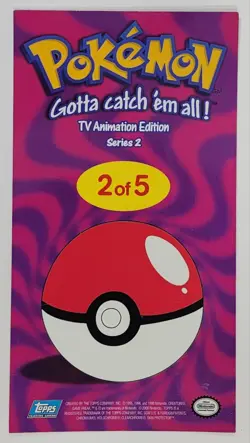 Pokemon Topps TV Animation Edition Series 2 Box Topper 2 Of 5 With Tin Container - Image 4