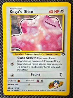 Pokemon WOTC Card - Koga's Ditto - Gym Challenge - Holo Rare - 10/132 - NM-LP - Image 1