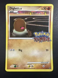 Diglett & Dugtrio 4 card lot Reverse Holo Pokemon Rumble Crystal Guardians stamp - Image 4