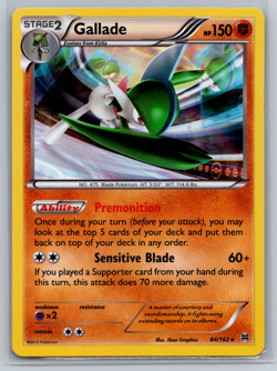 Pokemon Card Gallade 84/162 XY BREAKthrough Cosmo Holo Rare Near Mint - Image 1