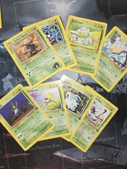 Vintage Pokemon Grass 8 Card Lot Jungle, Gym, BaseSet 2 Oddish, Bulbasaur HP/DAM - Image 1