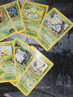 Vintage Pokemon Grass 8 Card Lot Jungle, Gym, BaseSet 2 Oddish, Bulbasaur HP/DAM - Image 2