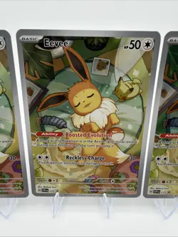 Eevee 173 Sv: Scarlet & Violet Promo Cards Holo 3 Card LOT PACK FRESH MINT - Image 3