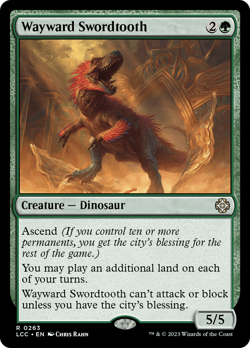 Wayward Swordtooth #263 | NM | The Lost Caverns of Ixalan Commander Magic MTG - Image 1