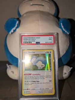 PSA Mint 9 2020 POKEMON SWSH- 131/185- SNORLAX-HOLO VIVID VOLTAGE - Image 1