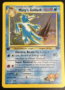 Pokemon 2000 Gym Challenge 1st Edition Holo Misty's Golduck #12/132 - Image 1
