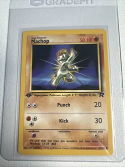 Machop 1st edition Team Rocket 59/82 WOTC vintage Pokemon - Image 1